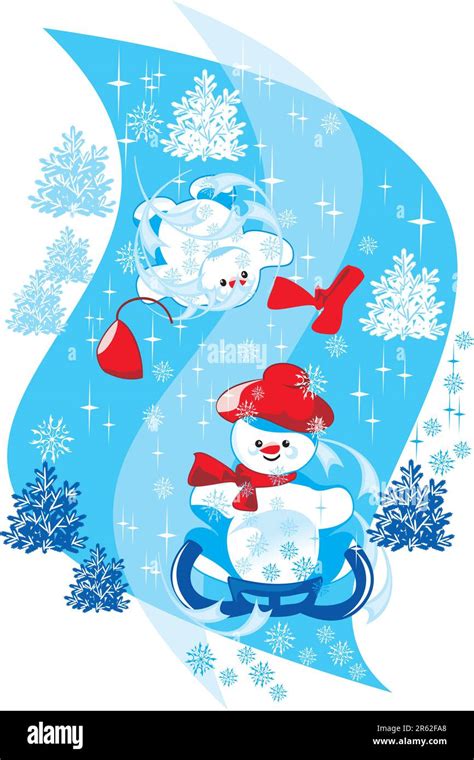 Snowman On Sledge Hi Res Stock Photography And Images Alamy