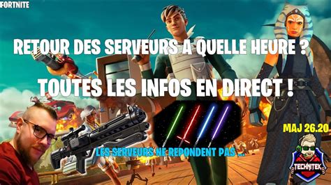 Fortnite Chapitre Saison Retour Des Serveurs Quelle Heure