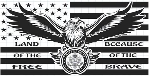 Us Army Flag American Eagle Military Flag Army Svg Png Etsy