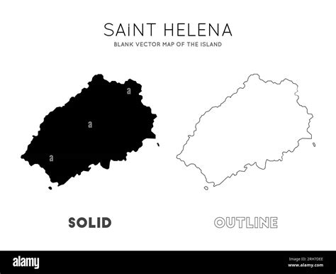 Saint Helena Map Blank Vector Map Of The Island Borders Of Saint