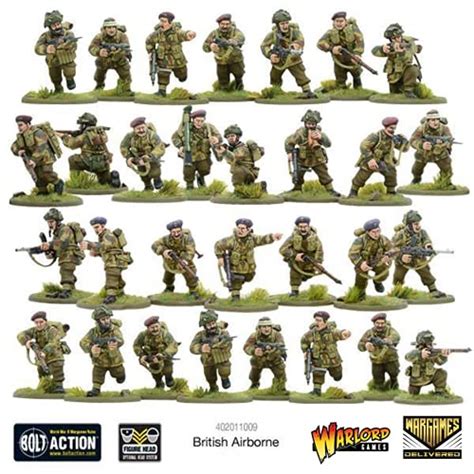 Wargames Delivered Bolt Action Miniatures British Airborne Troop Set