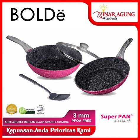 Jual Cod Bolde Super Pan Panci Set Lapis Granite Coating Pcs