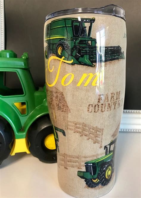 John Deere Stainless Steel Tumbler Etsy