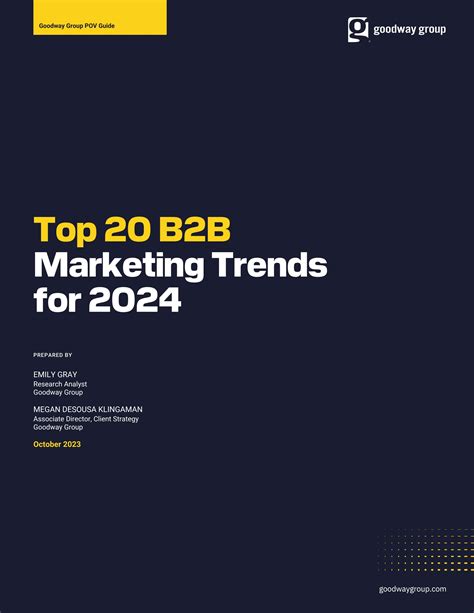 Top 20 B2B Marketing Trends For 2024 By Goodway Group Issuu