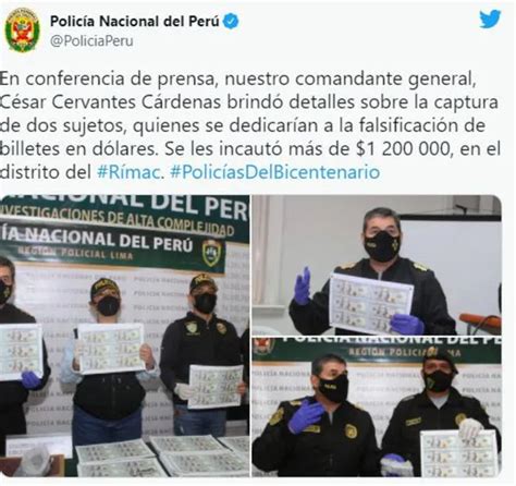 Rímac Policía Incauta Un Millón 200 Mil Dólares Falsificados Que Iban Ser Puestos En Circulación