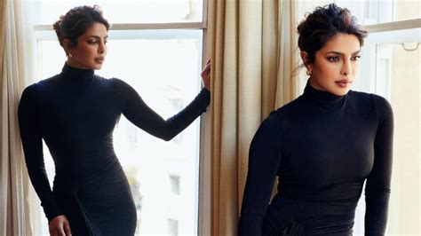 Priyanka Chopra Goes Bold In Skintight Gown With Thigh High Slit For