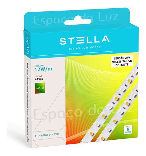 Fita Led Profissional 12w M Rgb W Ip20 24v 72 Leds 5m Stella Mercado