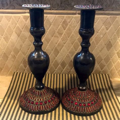 Z Gallerie Dining Nwt Z Gallerie Set Of 2 Metal Candle Holders