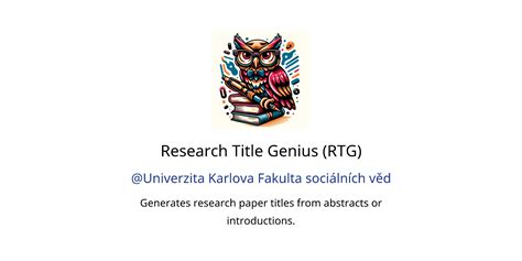 Research Title Genius Rtg Gpts Features And Functions Examples And