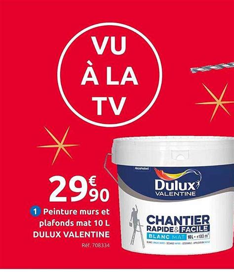 Promo Peinture Murs Et Plafonds Mat 10l Dulux Valentine Chez Mr