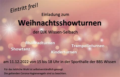 Weihnachtsshowturnen Am Dritten Advent Djk Wissen Selbach Tv E V