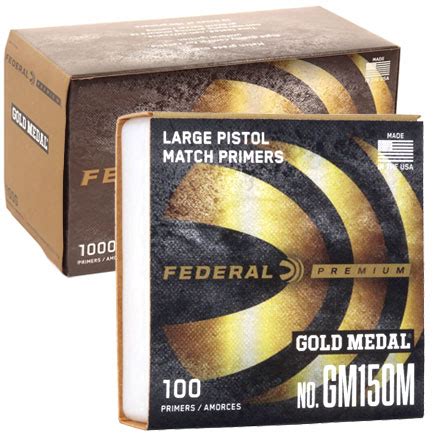 Federal Large Pistol Primers 150M Box Of 1000 10 Trays Of 100