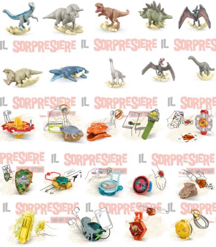 Jurassic World 2021 Kinder Joy 16 Additional Toys Complete Set 16 BPZ ...