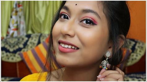 Saraswati Puja 2019 Glam Makeup LOOK Saraswati Puja Saree MakeupLook