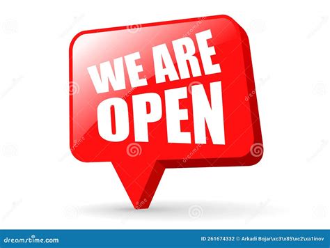 estamos abiertos el boton de pin vector ilustracion del vector