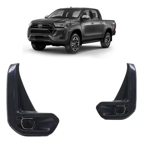 Par Moldura Milha Hilux 2021 2022 2023 Grade Black Piano Frete grátis