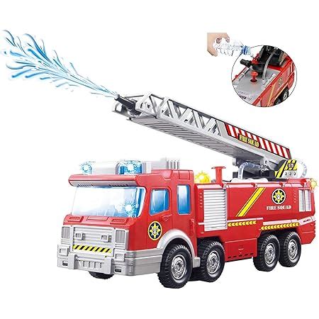 JOYIN 3 In 1 Reibungsgetriebenes Feuerwehr Spielzeug Rettung Fahrzeug