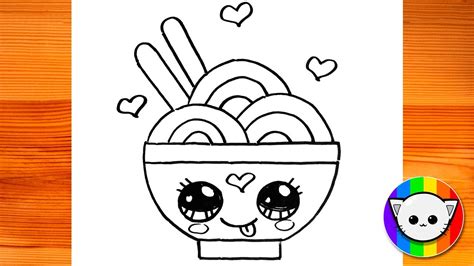 draw  cute noddles youtube