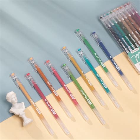 Languo Morandi Series Gel Pen Journal Colored Pens Set 9 Colors Each