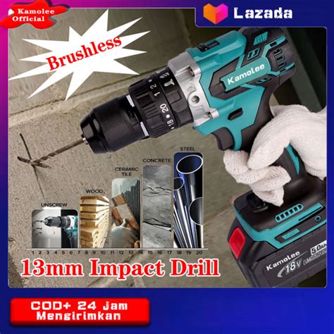 Kamolee Tool N M Mm Torsi Brushless Impact Bor Listrik In