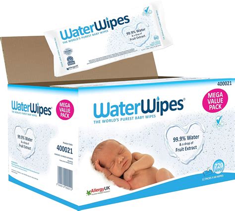 WaterWipes Toallitas para Pieles Sensible de Bebé 99 9 agua