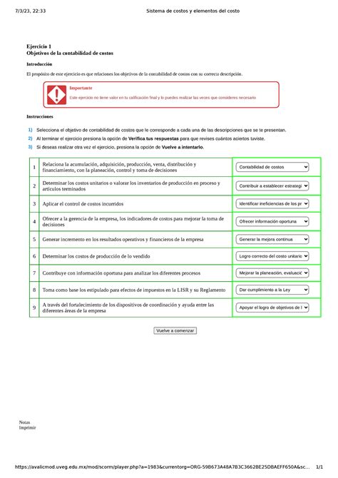 Sistemas Del Costo Y Elementos Del Costo Ejercicio