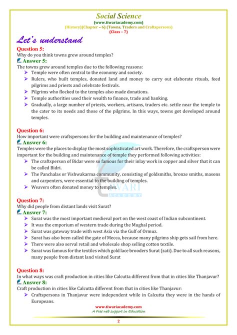 Ncert Solutions For Class 7 Social Science History Chapter 6 In Pdf