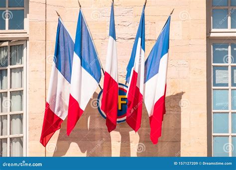 Drapeaux Français Aux Couleurs Bleu Blanc Et Rouge Image Stock Image