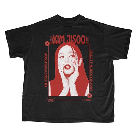 Jual KAOS JISOO Y2K STYLE OVERSIZED TSHIRT BLACKPINK Shopee Indonesia