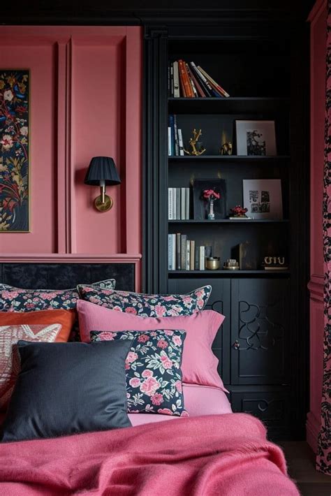 25 Edgy and Chic Pink and Black Bedroom Ideas - Roomy Retreat