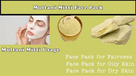 Use Simple Face Packs With Fuller's Earth (Multani Mitti) - Find Health ...