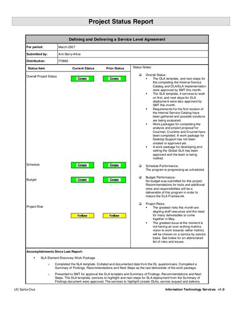 Simple Project Status Report - 8+ Examples, Format, Pdf