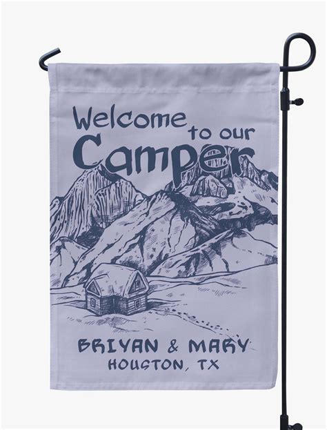 Printtoo White Welcome To Our Camper Campsite Personalized Camping