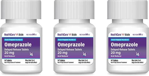 HealthCareAisle Omeprazole 20 Mg 42 Delayed Release Tablets Acid