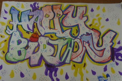 Happy Birthday in Graffiti by digicat12 on DeviantArt