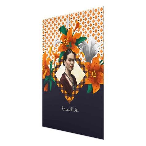 Frida Kahlo Lilien Glasbild Im Hochformat 3 4 Kaufen