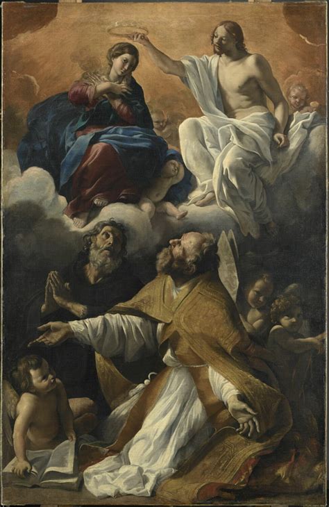 Le Couronnement De La Vierge Avec Saint Augustin Et Saint Guillaume D