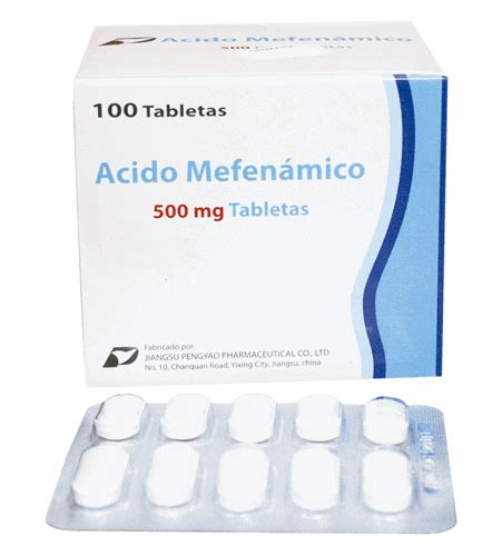 Ácido Mefenámico 500 Mg Tableta Unimark Sa