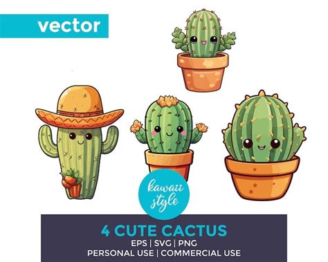 Cute Cactus Svg Bundle Cactus Svg Cute Kawaii Svg Cactus - Etsy.de ...