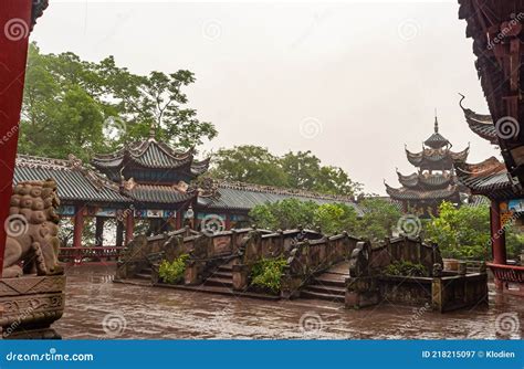 Pagoda And Bridge Pathways At Ghost City, Fengdu, China Royalty-Free ...