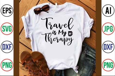 Travel Is My Therapy Svg Cut File By Orpitaroy Thehungryjpeg