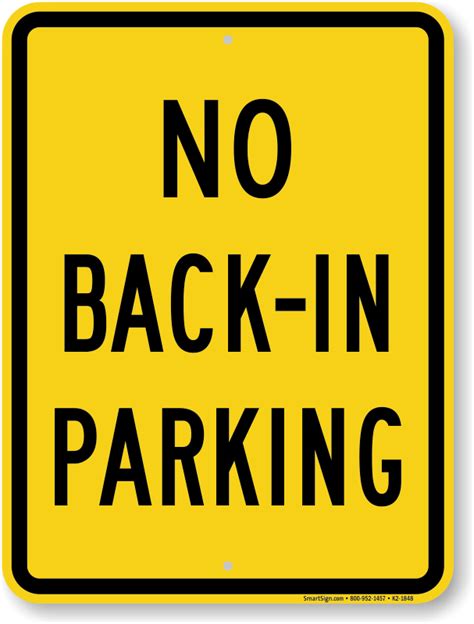 Back In Parking Signs | Front End In Parking Signs from MyParkingSign - ClipArt Best - ClipArt Best