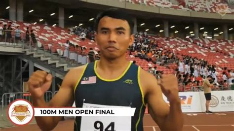 100m Men Open Final 83rd Singapore Open Track And Field Championships