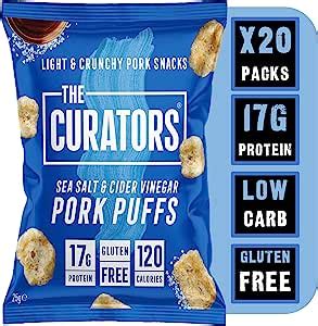 The Curators High Protein Pork Puffs Protein Crisp G Packs G