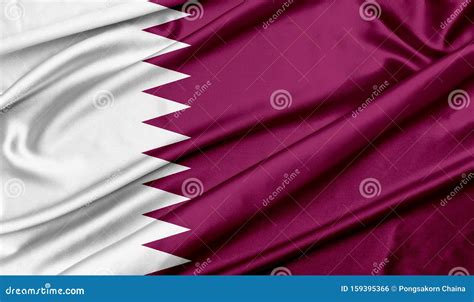 Flagge Mit Qatar Texturhintergrund Stockfoto Bild Von Kastanienbraun