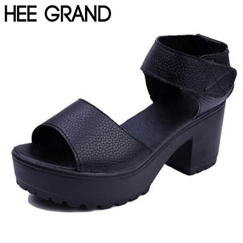 Buy Hee Grand Sandals Woman Pep Toe Thick Heel Botton