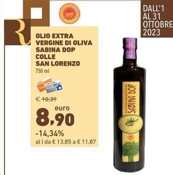 Colle San Lorenzo Olio Extra Vergine Di Oliva Sabina Dop Offerta Di