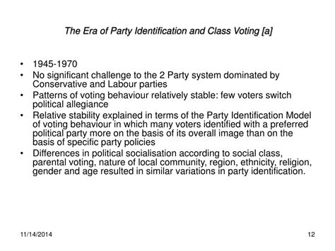 Ppt Voting Behaviour In The Uk 1945 2005 Powerpoint Presentation