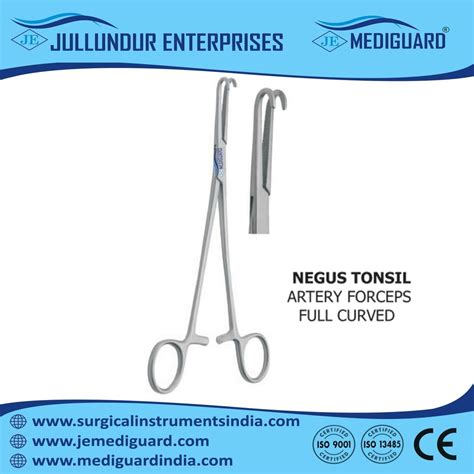 Mediguard Stainless Steel Negus Tonsil Artery Forceps Full Curved At ₹ 550piece In New Delhi