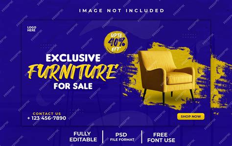 Premium Psd Luxury Furniture Web Banner Template